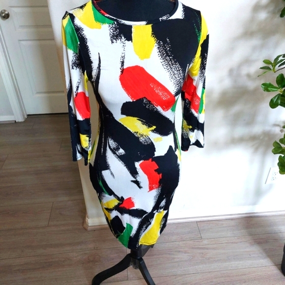 AUDITIONS Women's Multicolor Mini Bodycone Dress Size Large - Picture 7 of 15
